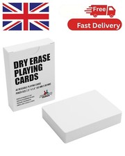 Games Dry Erase Blank Playing Cards,Tuck Box Included,Poker Size-6.3 cm x 8.8cm