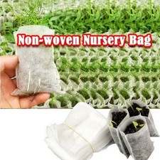 100Pcs Biodegradable Plant Grow Nursery Bag Seedling Non-Woven Pots Kit 10 x 8cm