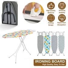 Heavy Duty Folding Ironing Board Adjustable Height Lightweight Non‑Slip Surface