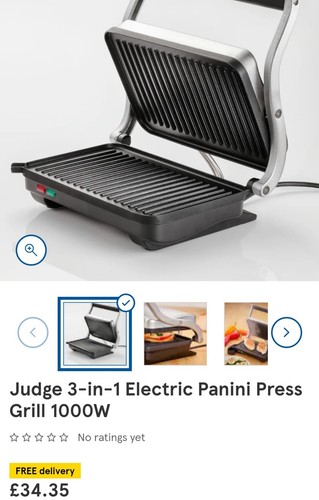 Judge electric panini - 3-in-1,