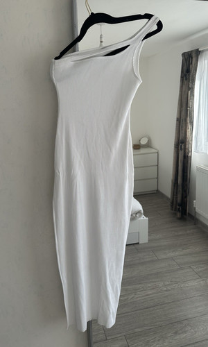 Zara white ribbed - ribbed, one