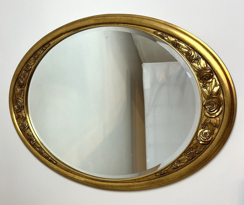 Large vintage gold oval wall - large,
