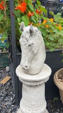 Stone Horse head Statue 33 CM - UK SELLER