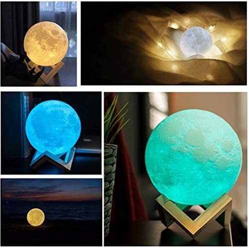 Large colour changing moon - large, 3d