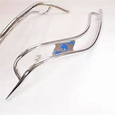 Vespa VBB GS160 Double Legshield Trim Cuppini Chrome BLUE 002058