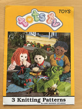 Tots Tv Toys 3 x Doll Knitting Patterns - 1997 Alan Dart / Gary Kennedy Intarsia