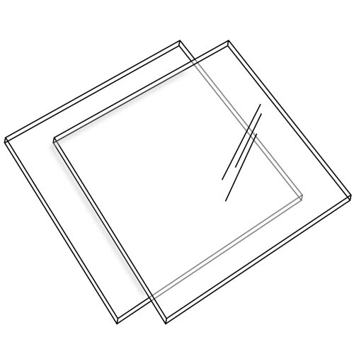 2pcs acrylic square - acrylic, ganache