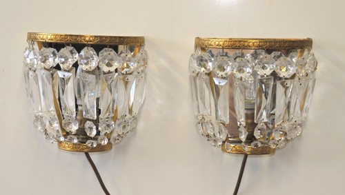Stunning pair gilt brass - pair,