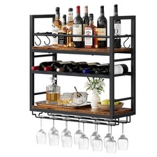 Wall Mount Wine Rack Wooden