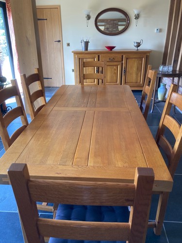 French oak dining table - french,