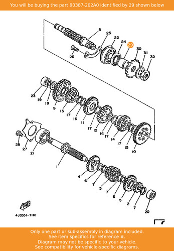 Yamaha collar 90387 202a0 oem - yamaha, 90387-202a0