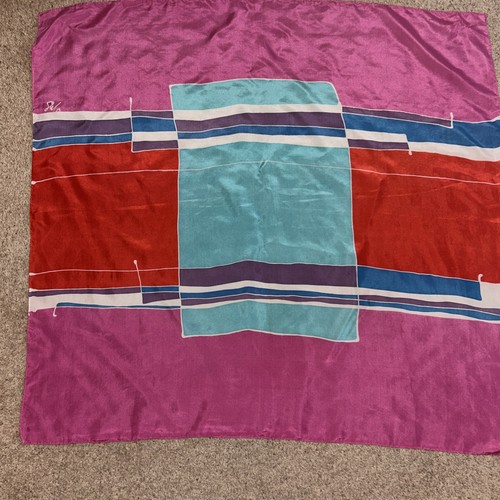 90cm square pink white - square,