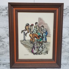 Vintage Ronald Embleton Hi Jimmy Knacker  Framed Illustration Art - Signed