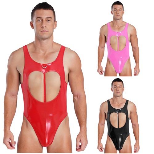 Sexy mens wet look bodysuit - mens,