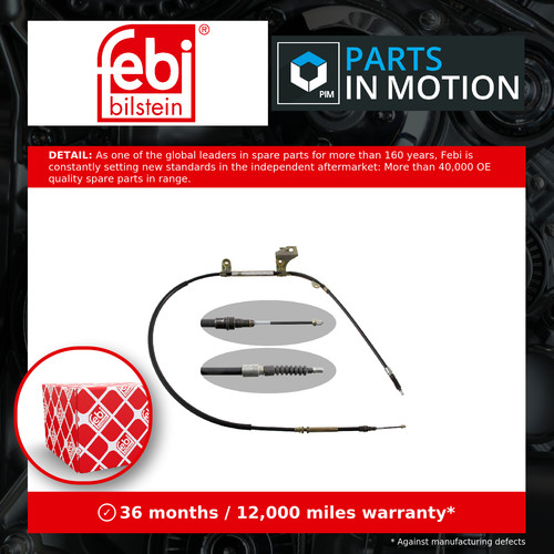 Handbrake cable rear left - cable,