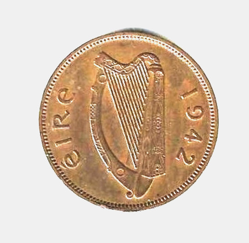 Irish halfpenny 1942 - irish,
