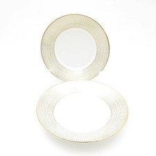 Wedgwood Vera Wang Gilded Weave Wave/Gilded Medium Plate 2 Pieces Pair 14Cm Frui