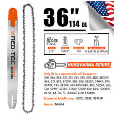 36'' Chainsaw Guide Bar 3/8" 0.063" 114DL Saw Chain For Husqvarna 365 372XP 371