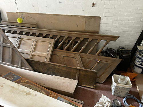 Reclaimed oak staircase - staircase, doors