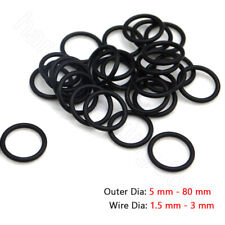 Nitrile O-Ring NBR Rubber Seal Washer Black O Ring OD 5 mm - 80 mm WD 1.5 - 3 mm