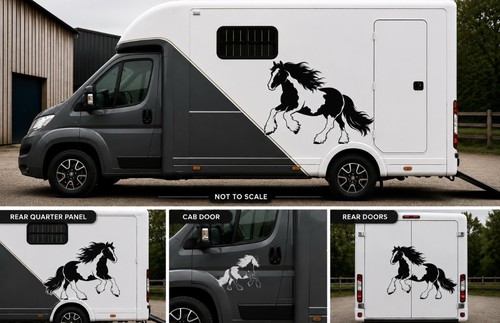 Horse box vinyl decal - horse,