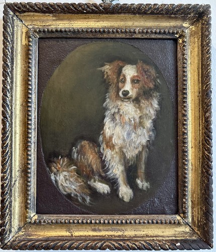 Antique victorian spaniel - victorian, dog