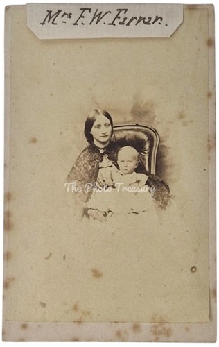 Cdv beautiful mother baby - cdv, &