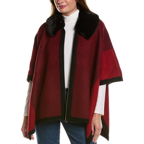 Anne klein faux fur collar - faux, zip