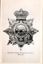Leicestershire Regt Officers Shako Plate 1843-45 printed POSTCARD unposted