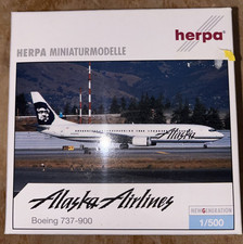 Herpa 1:500 Diecast Alaska Airlines Boeing 737-900 w. Reg (505871)