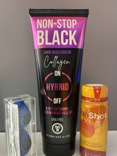 NON STOP BLACK COLLEGEN LOTION SUNBEDS, TAN SHOT AND I-MINIS BARGIN BUNDLE!