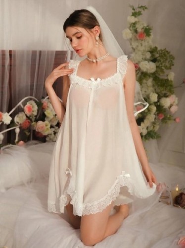 Sexy white sheer - /, lace