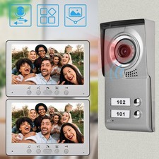 7inch Apartment 2 Units Wired Video Door Phone Visual Entry Intercom System SG