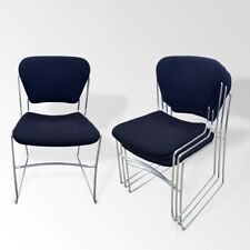 Office Conference Waiting Reception Visitor Stackable Stacking Chair BLACK ISO 9