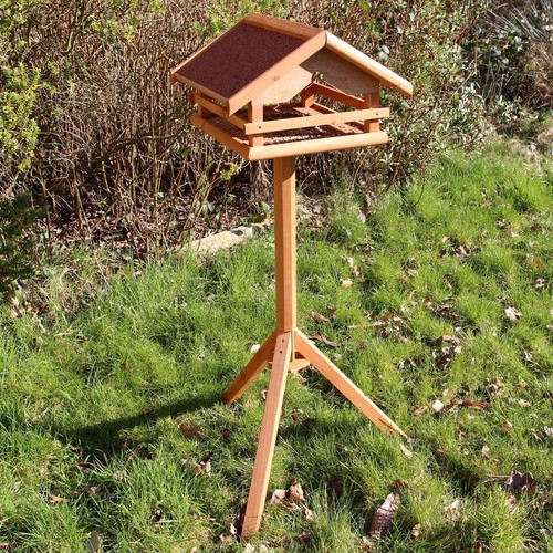 Wooden bird feeding table - bird,