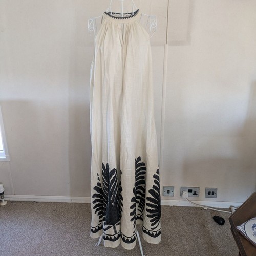 Vintage style cream maxi dress - cream,