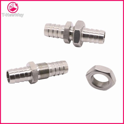 Hose barb bulkhead stainless - bulkhead,