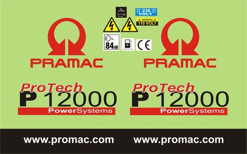 Pramac p12000 generator decal - p12000,