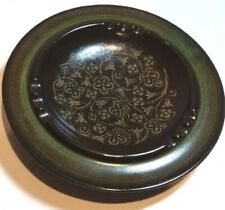 Franciscan Vintage 8" Green & Brown Ceramic Ashtray circa 1960s See Description