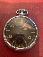 Ingersoll Triumph Pocket Watch - Vintage.  Silver colour with black dial