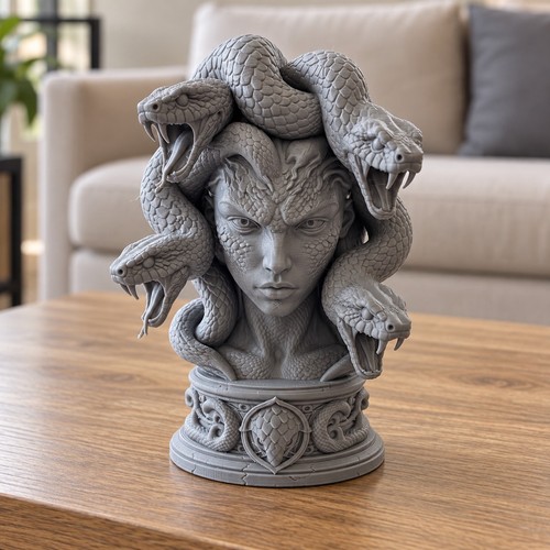 Medusa bust statue - bust,