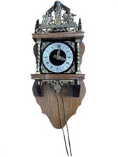 Vintage Dutch Nu Elck Syn Sin Wall Clock - Franz Hermle Movement - Bell Strike