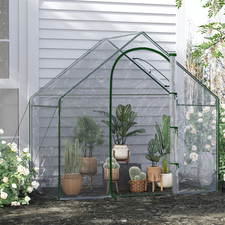  Greenhouse Portable Walk-in PVC w/ Zipped Door for Flowers Plant Outsunny