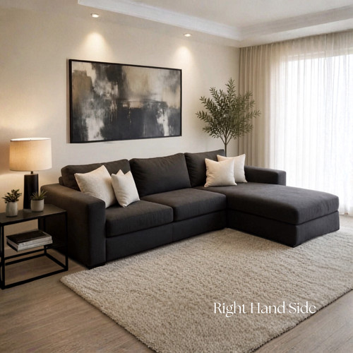 New black corner - sofa, chaise