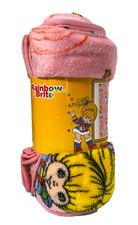 Rainbow Brite Travel Traveling Blanket 40" x 50" Rainbow Brite Twink Pink NEW