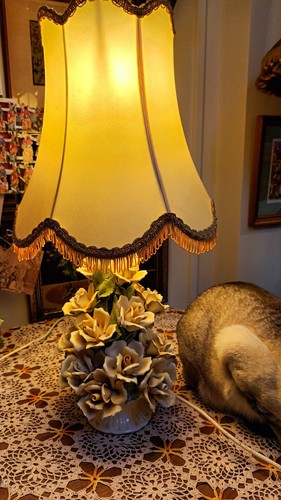 Vintage capodimonte yellow - vintage,