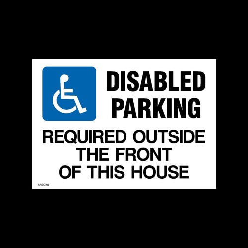 Disabled parking required - disabled,