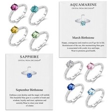 Birthstone Rings Created with Crystals from Zircondia® by Philip Jones