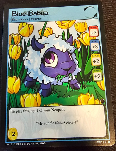 Neopets tcg blue babaa - neopets,
