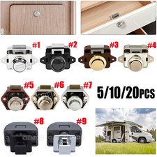 5-20x Push Button Catch Locks Latch Knobs Drawer Cupboard Cabinet Door Campervan